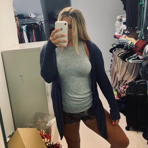 American Eagle Blue Knit Cardigan